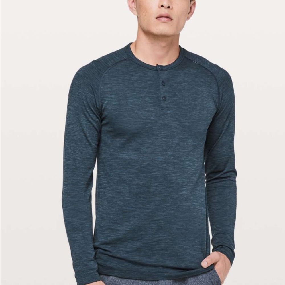 Lululemon Metal Vent Tech Long Sleeve Henley - size large